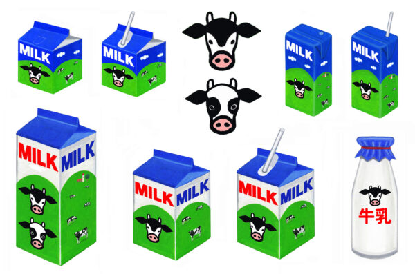 様々な種類の牛乳
