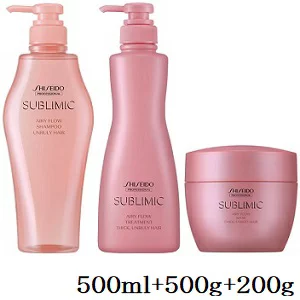 資生堂プロ サブリミック エアリーフロー シャンプー 500ml + トリートメント T 500g + マスク T 200g