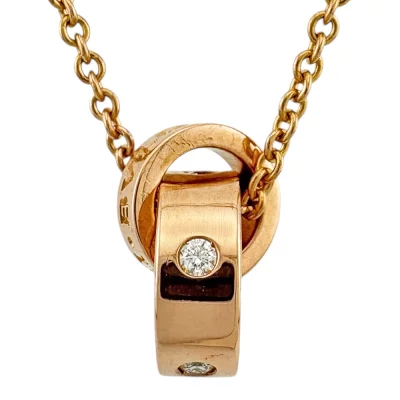 ブルガリ ブルガリブルガリ ローマンソルベ ネックレス ブルガリ 18金 ダイヤモンド レディース BVLGARI 中古