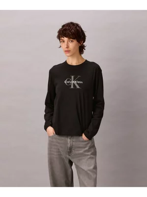 カルバンクライン 長袖Tシャツ - モノグラムロゴクルーネックロングスリーブカットソー