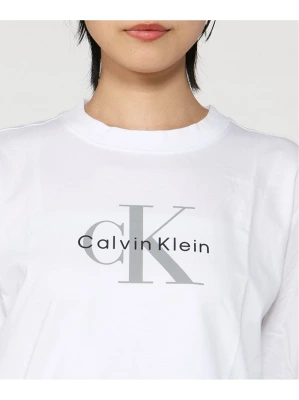 カルバンクライン 長袖Tシャツ - モノグラムロゴクルーネックロングスリーブカットソー